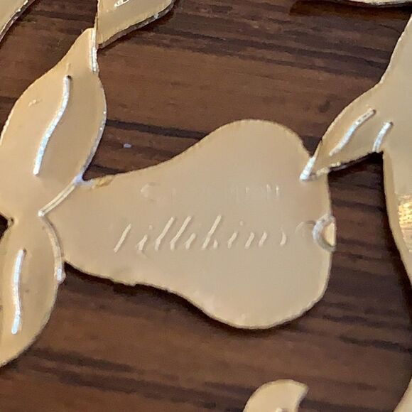 3 vintage brass engraved Lillikins Lillian Vernon Christmas tree ornaments - Picture 9 of 10